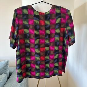 Vibrant 100% Silk Blouse